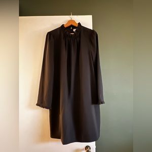 J Crew High Neck Black Sheath Dress Size 12